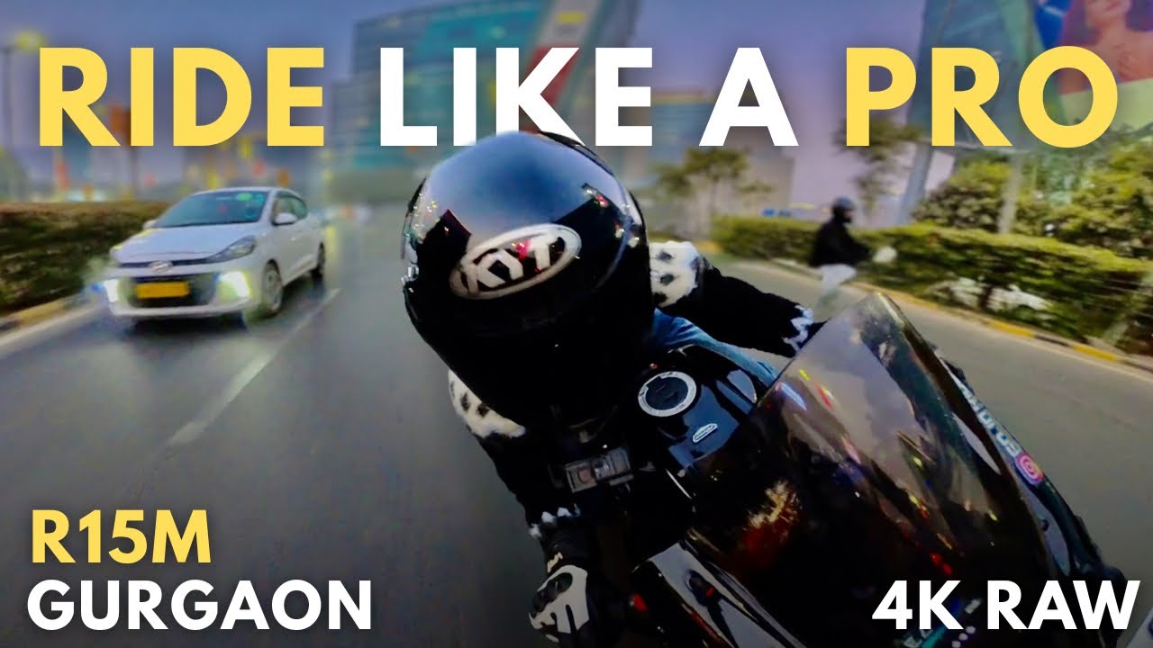 R15M Hyper Ride in Gurgaon | Evening Solo Ride | Lean Like a Pro 🔥 | 4K RAW
