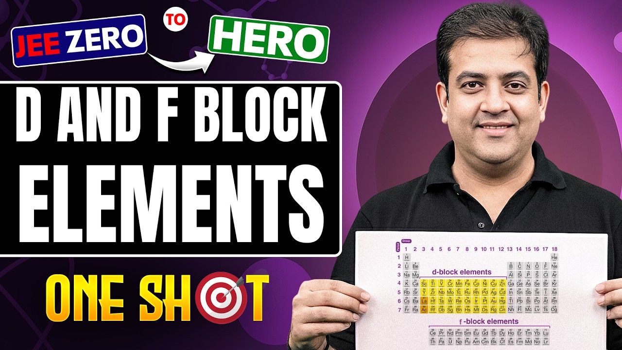 D And F Block Elements Class 12 | Complete JEE Chemistry One Shot in Pure English