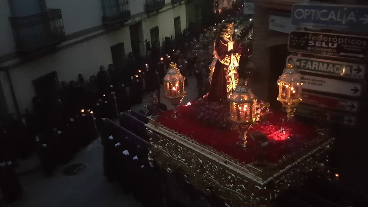 Trono y Banda de Jesús Rescatado. Viernes Santo Semana Santa La Solana 2018.