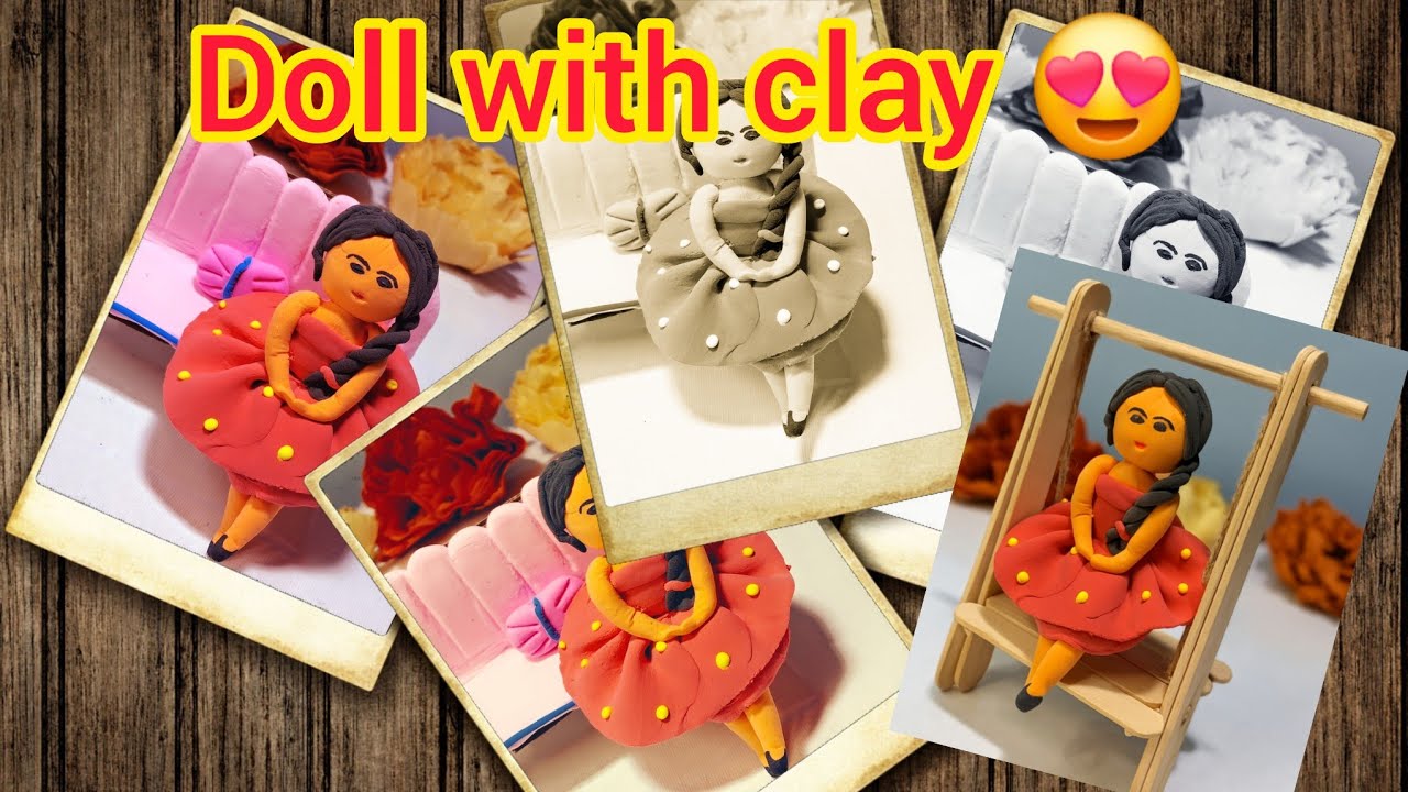 How to make doll with clay #art #craft #diy #claycraft #clayart 