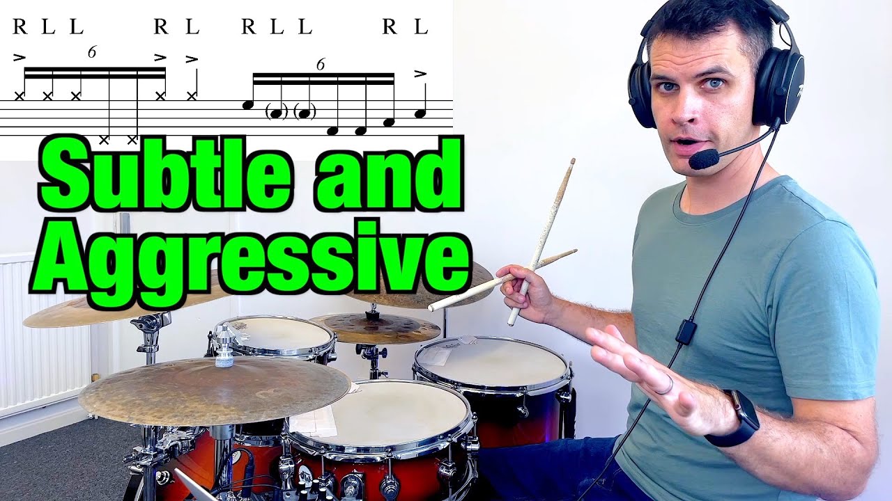 Subtle and Aggressive Linear Phrase - Drum Lesson