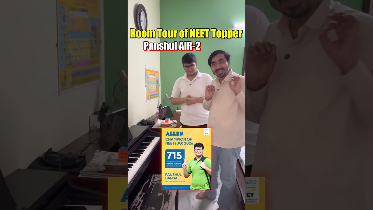 Room Tour of NEET 2026 Topper AIR-2 Panshul 715/720 from Allen | #neettopper #reneet