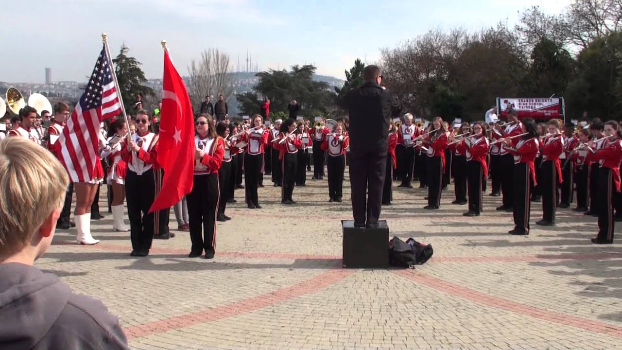 SHHS Marching Band- Turkey- Robert College- Istiklal Marsi- 3/29/2013