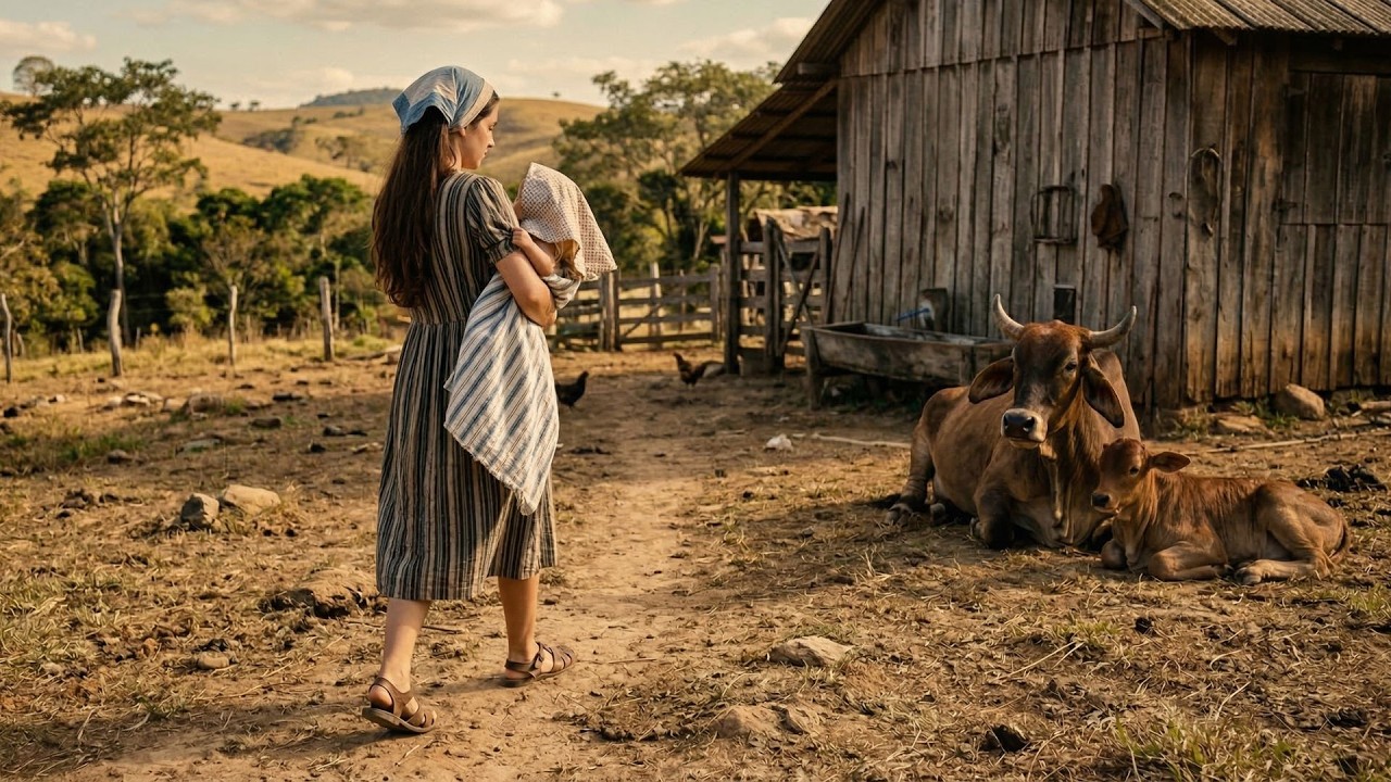 Rejeitada com seu bebê, ela encontrou uma fazenda abandonada — e uma vaca velha mudou seu destino