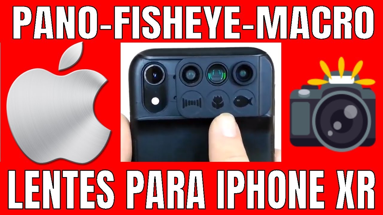 📱 IPHONE XR: CARCASA CON LENTES PROFESIONALES- OJO DE PEZ-MACRO-PANORÁMICA EN UNA SOLA FUNDA- 2019