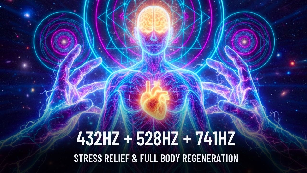 432Hz + 963Hz + 528Hz + 741Hz - Deepest Healing - Whole Body Regeneration And Stress Relief