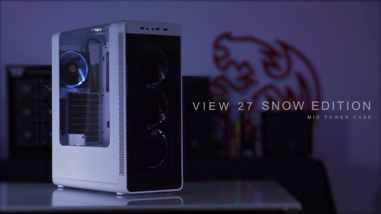 Thermaltake View 27 Snow Edition Gull Wing Window ATX Chassis