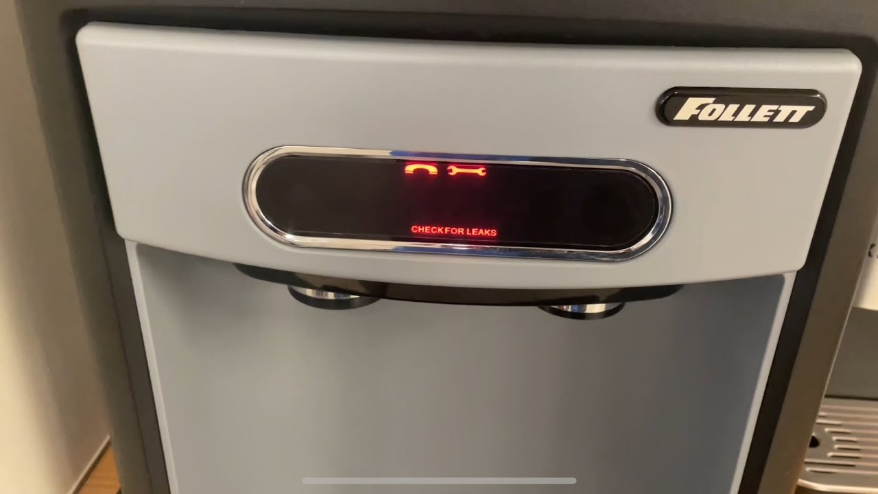 15 and 7 series Follett countertop ice machine leaking water