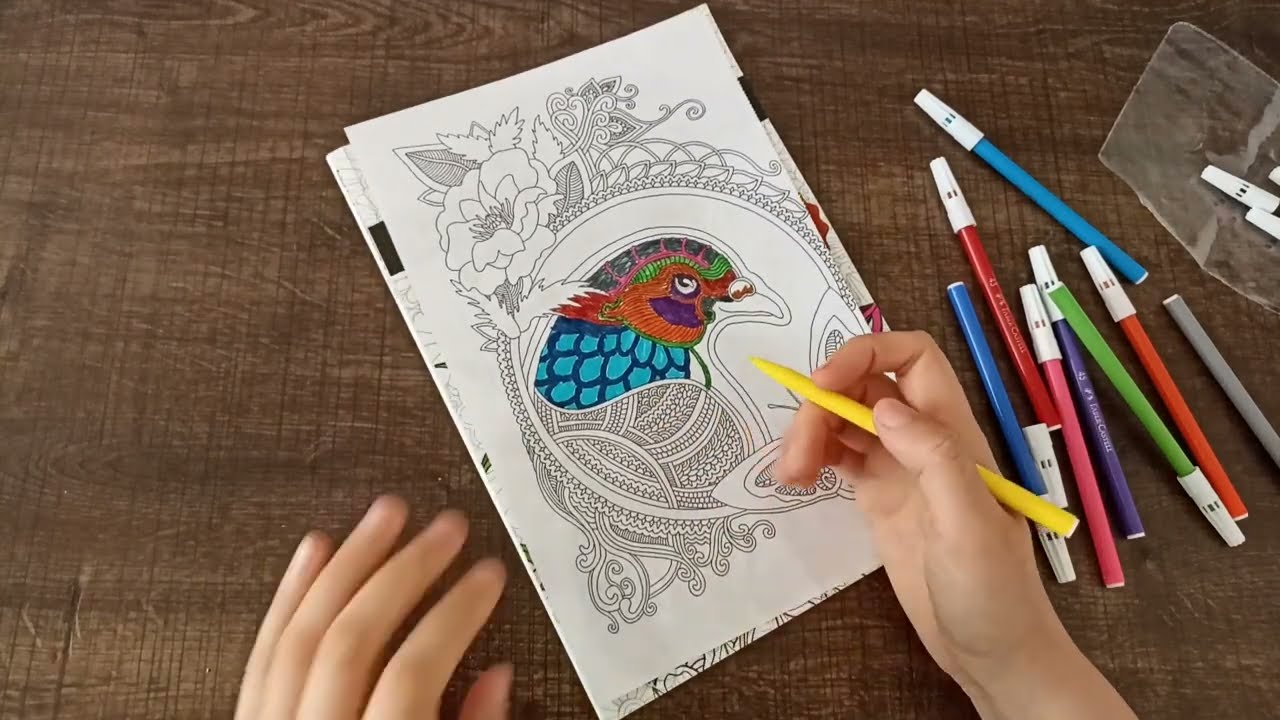 Keçeli Kalem Mandala Desen Boyama Yapılışı