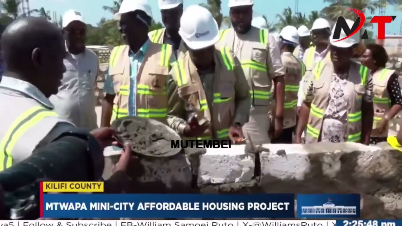 SEE PRESIDENT RUTO ENGAGING WITH WORKERs IN AFFORDABLE HOUSING PROJECT