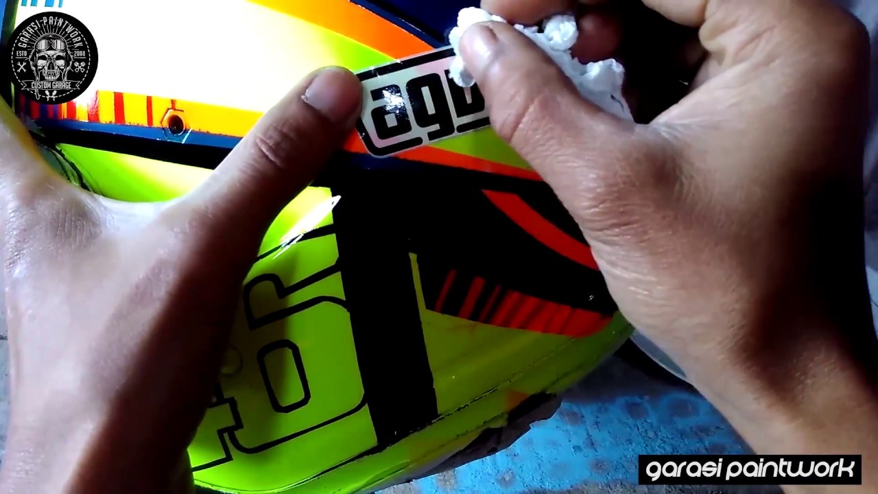 How to applying inkjet water slide decals on Helmet