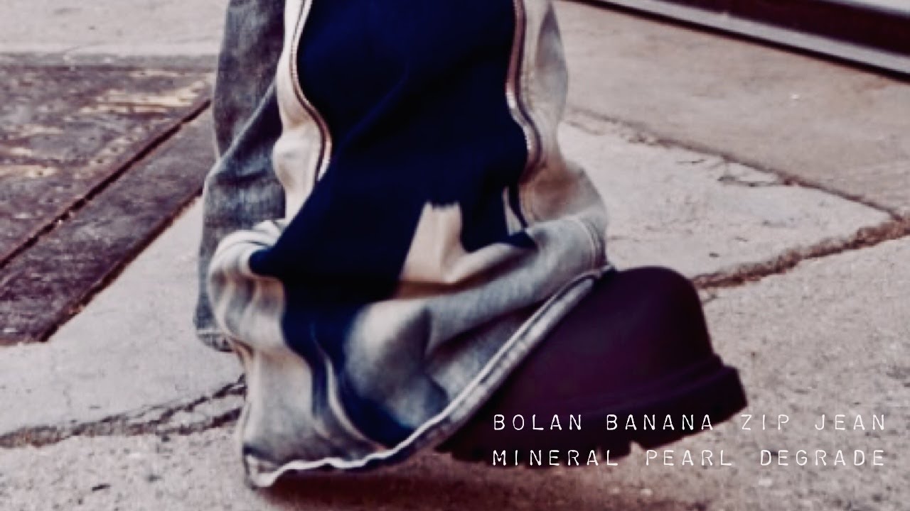 Rick Owens DRKSHDW Bolan Banana Zip Jean Mineral Pearl Degrade