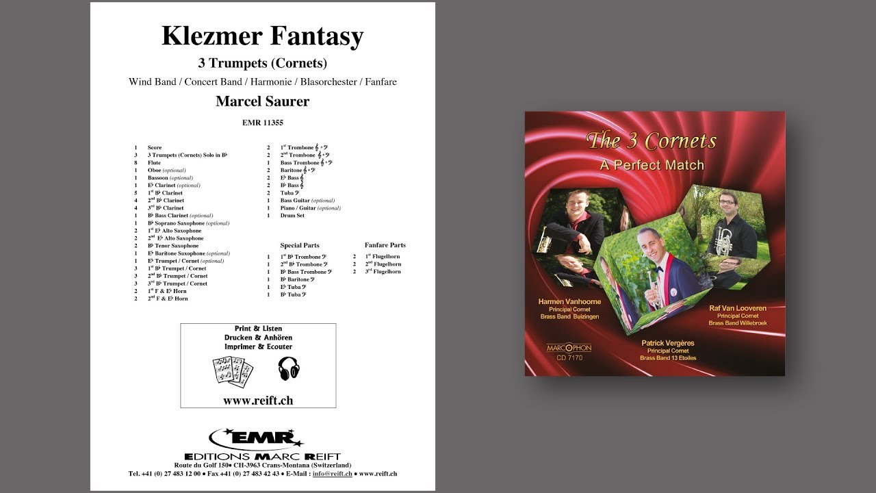 Editions Marc Reift –  Marcel Saurer: Klezmer Fantasy  - for Concert Band