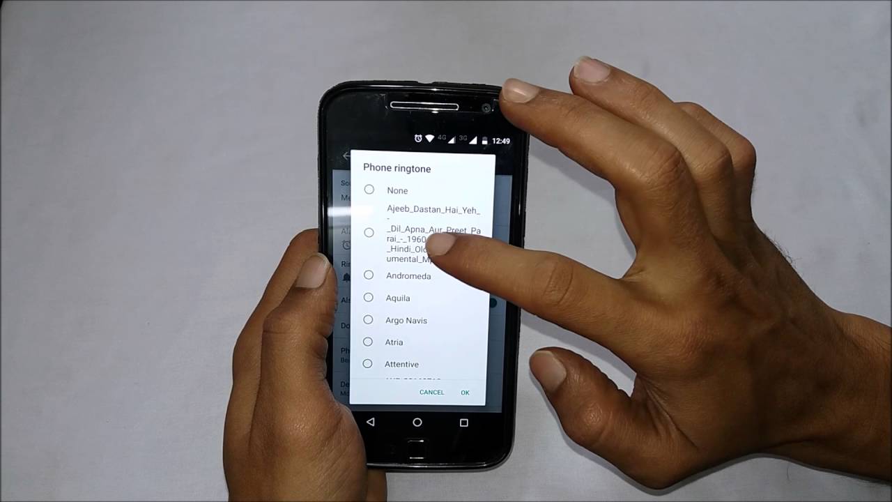 How to set custom ringtone in Moto G4 and Moto G4 Plus