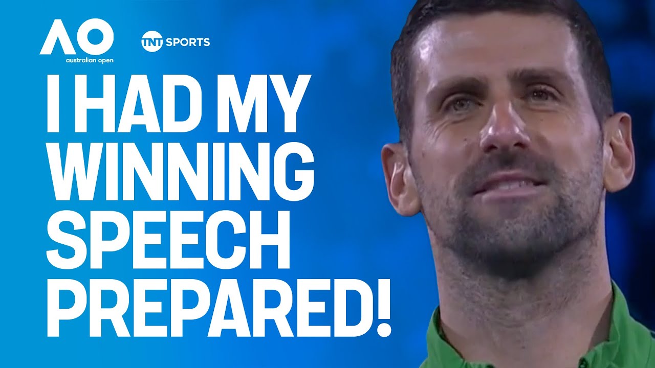 WHOLESOME MOMENT as Djokovic pays tribute to Alcaraz and Rafa Nadal after Aus Open final defeat ❤️