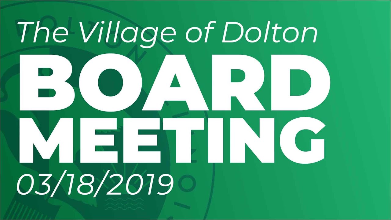 Dolton Board Meeting 3/18/19