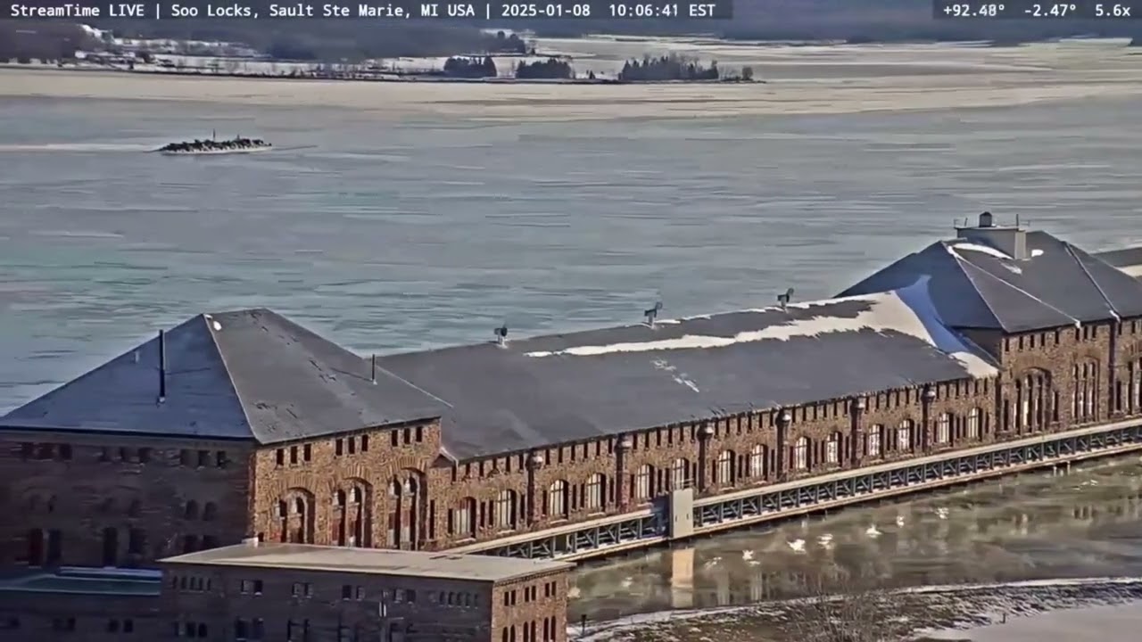 Very Rare Ojibway turned into an Ice  Breaker at the Soo locks on Jan 8th, 2025