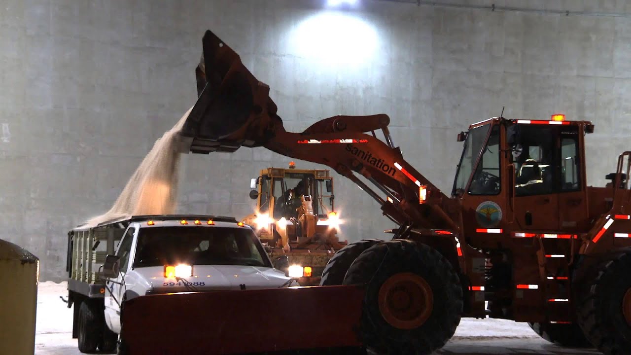snow salt trucks NYC Streets