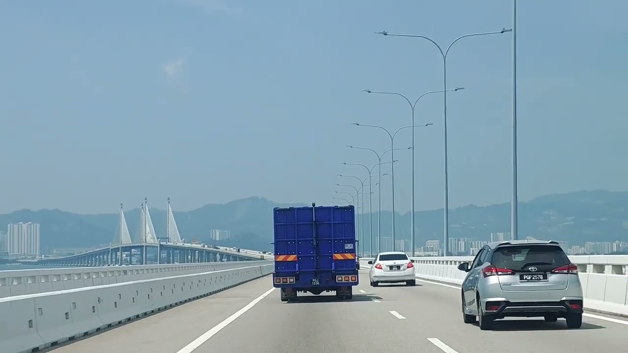 Penang 2nd bridge from main land to the island. 