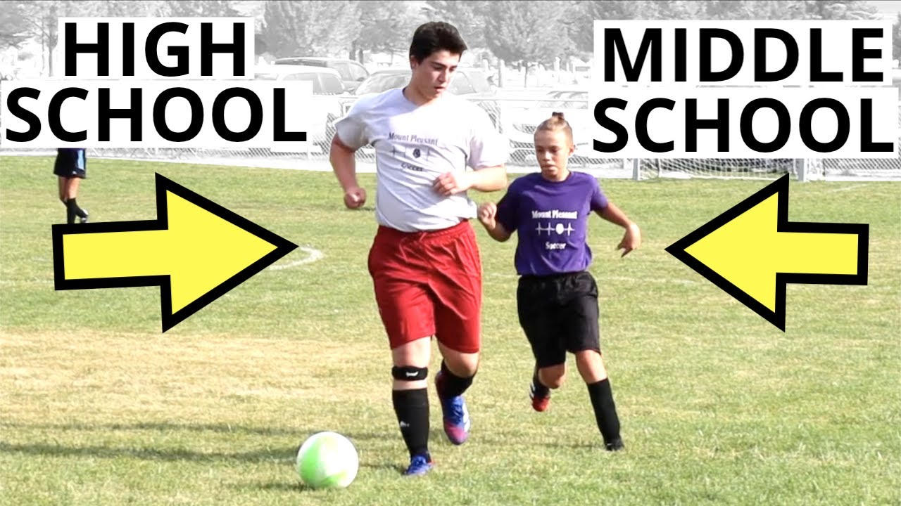⚽️HIGH SCHOOL vs MIDDLE SCHOOL Soccer Game!