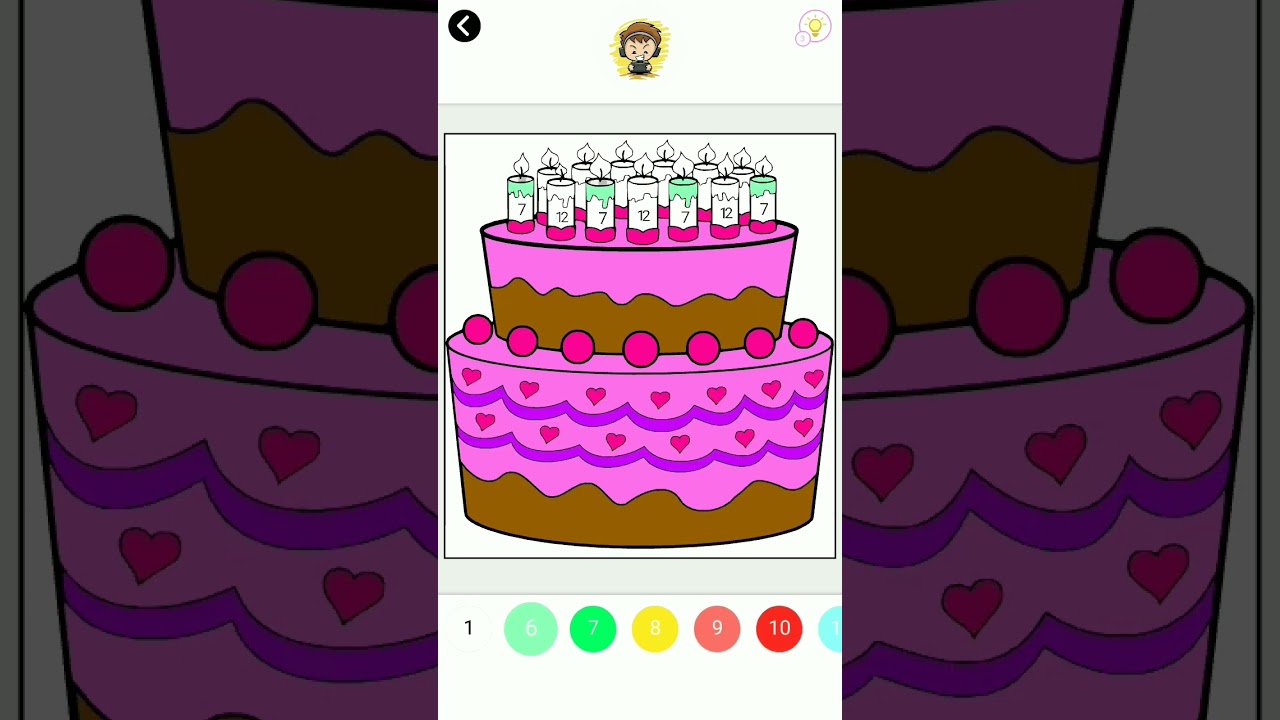 Cake Colouring 🎂 #thegamerstoon #game #easyart #easyartforkids #artgames