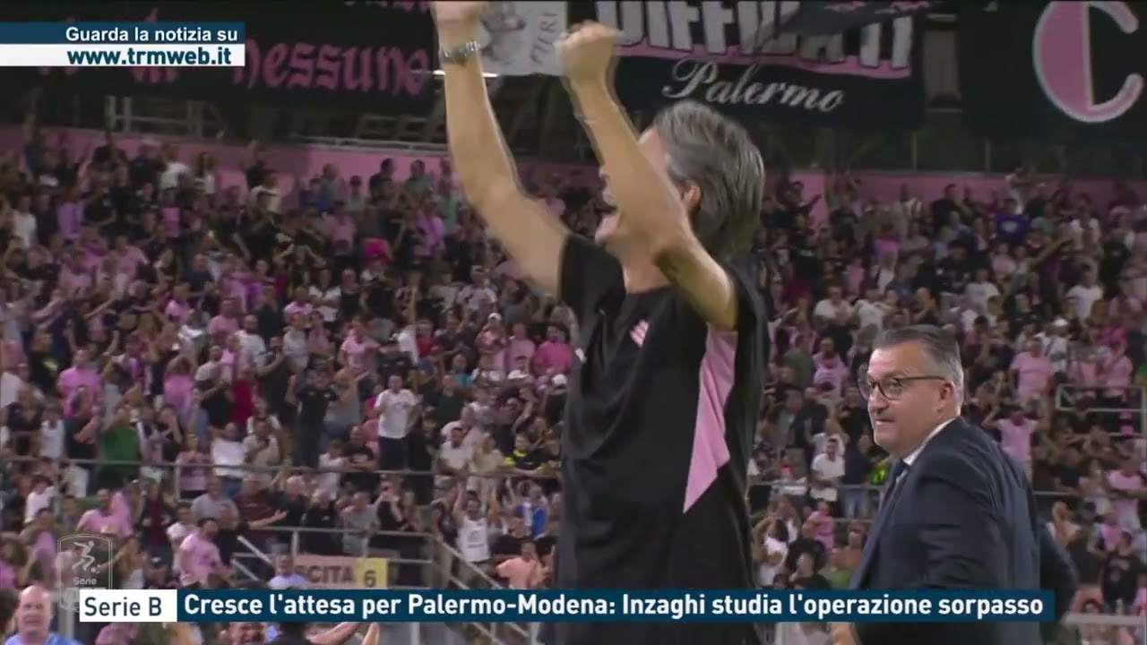 Serie B - Cresce l'attesa per Palermo-Modena: Inzaghi studia l'operazione sorpasso