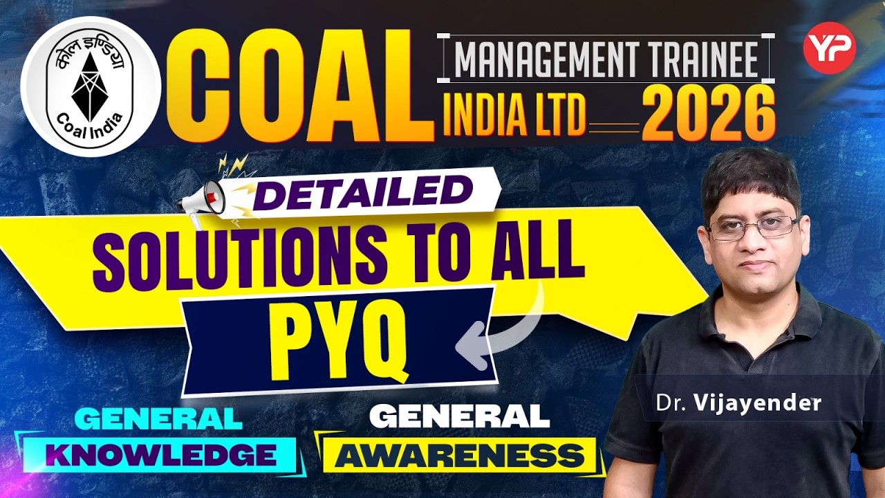 General Knowledge/Awareness, solution to all PYQ CIL MT exam preparation 2026