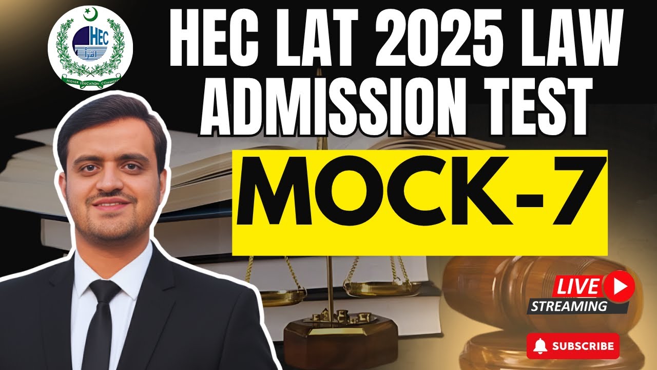 Law Admission Test 2025 Preparation | Mock Test 7 | New Session Join Now | LAT Past Papers