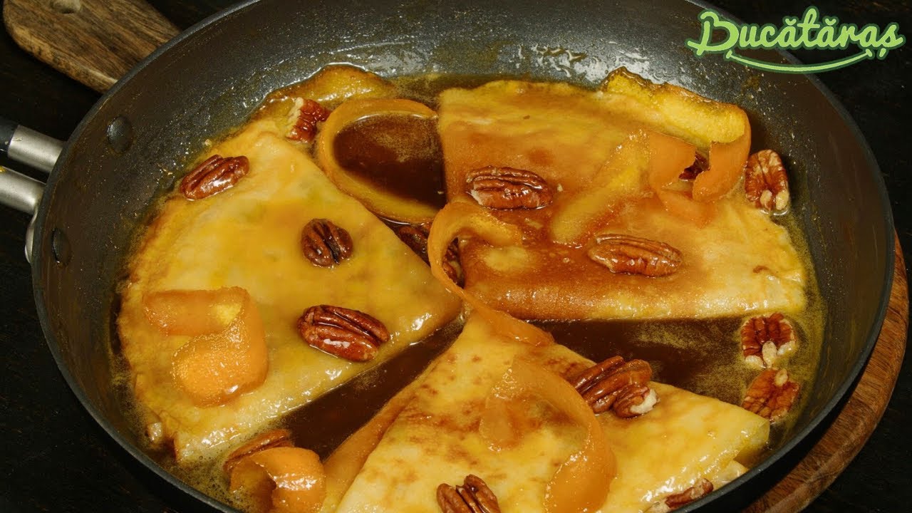 Clatite cu sos de caramel cu portocale - Curcubeu pe cerul gurii! | Bucataras TV