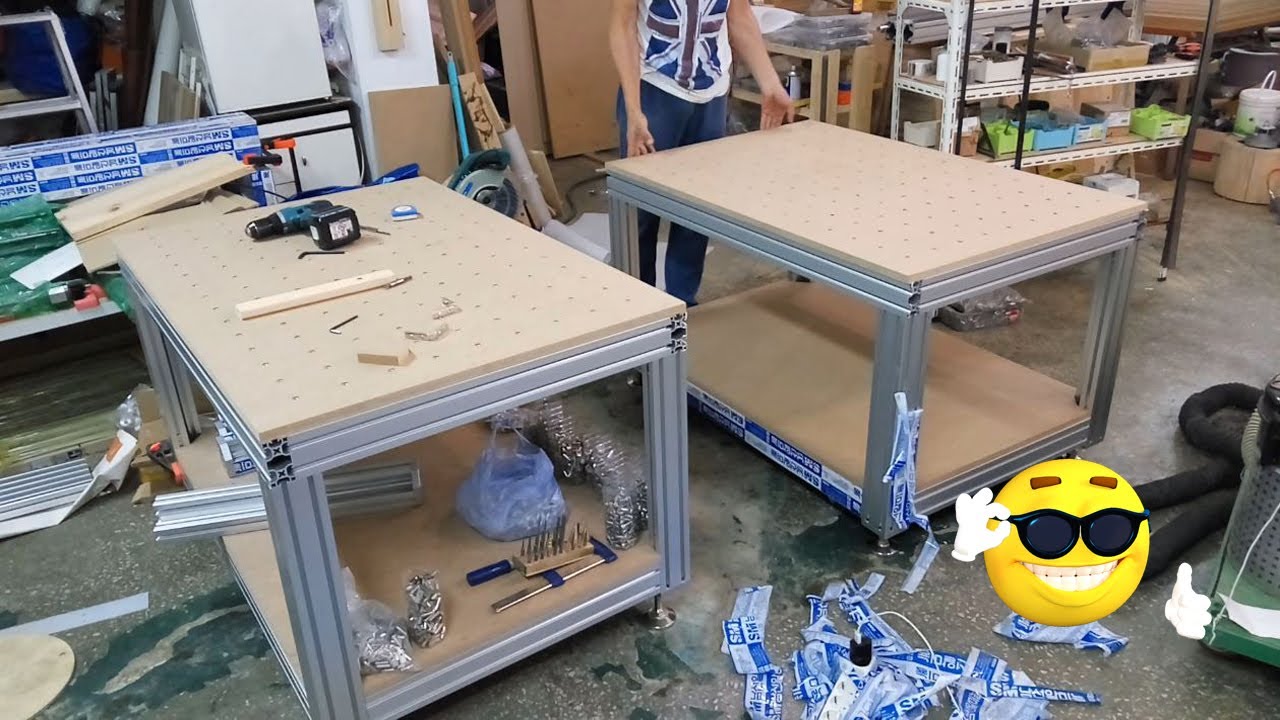 building a aluminum profile workbench woodworking bench