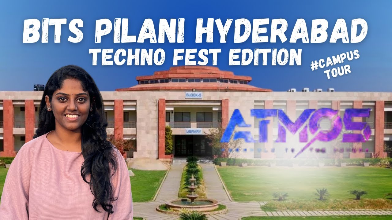 Exploring BITS Pilani Hyderabad! ATMOS 2K25 Fest ✨ | Mini Campus Tour, Classrooms, Library & More