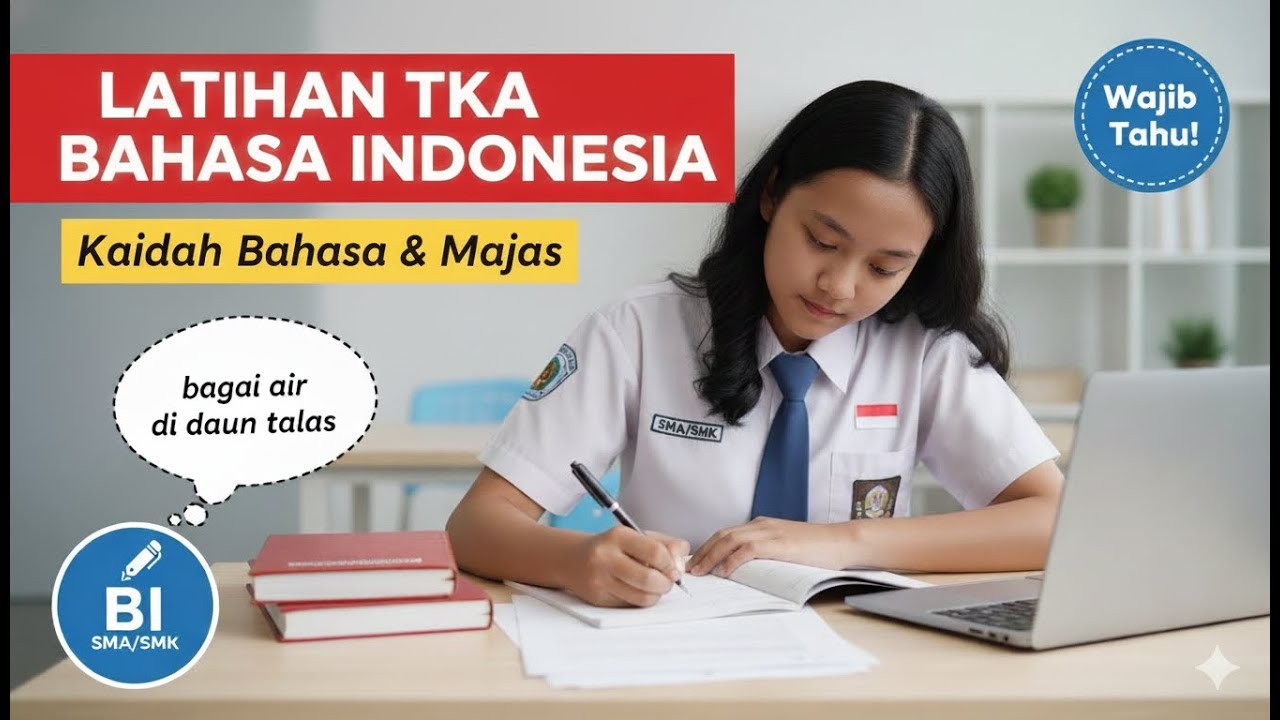 Latihan Soal TKA Bahasa Indonesia 2025 | Kaidah Bahasa & Majas | SMA/MA/SMK