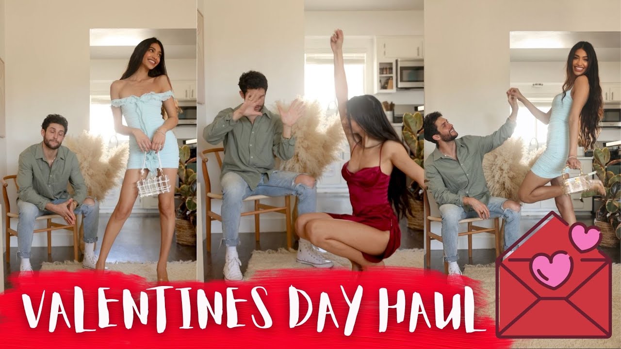 My Fiancé reacts to my VALENTINE’s day outfits