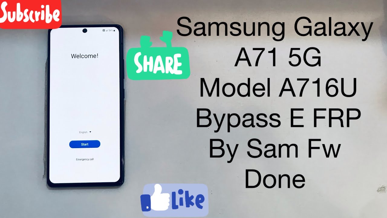 Samsung Galaxy A71 5G Model A716U Bypass e frp By Sam Fw Done