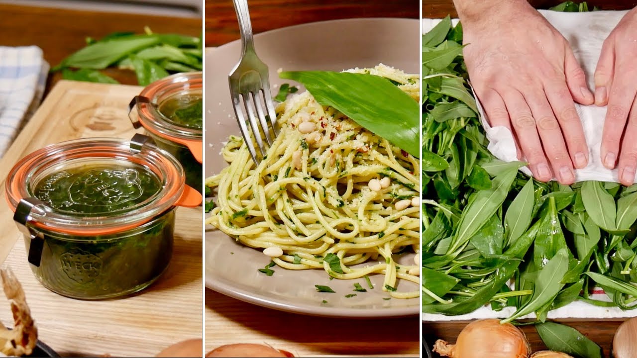 Песто с медвежьим чесноком! Он растет повсюду и невероятно вкусен!