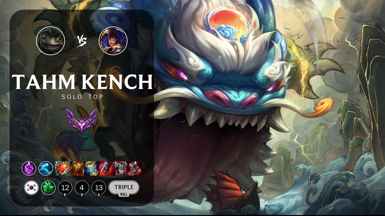 Tahm Kench Top vs Garen - KR Master Patch 13.17