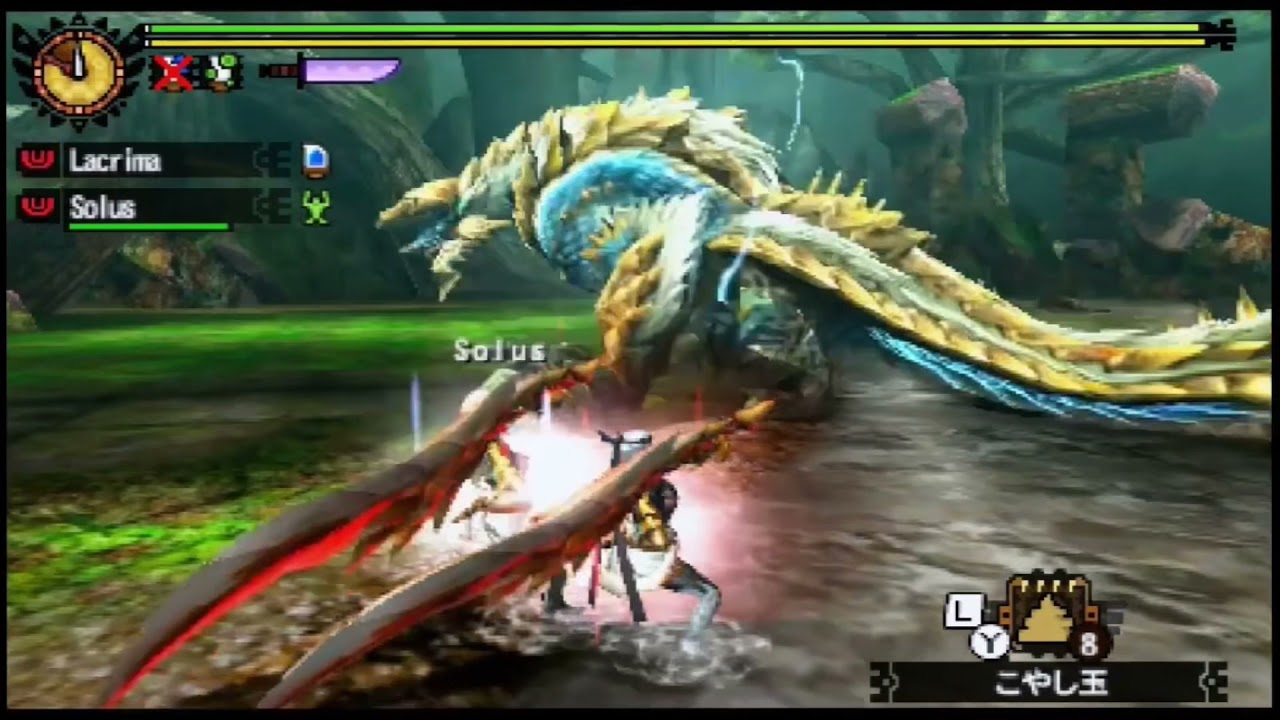 【MH4G･MH4U】Lv140 ジンオウガ原種 ジンオウガ亜種 生産大剣ペア 03'39