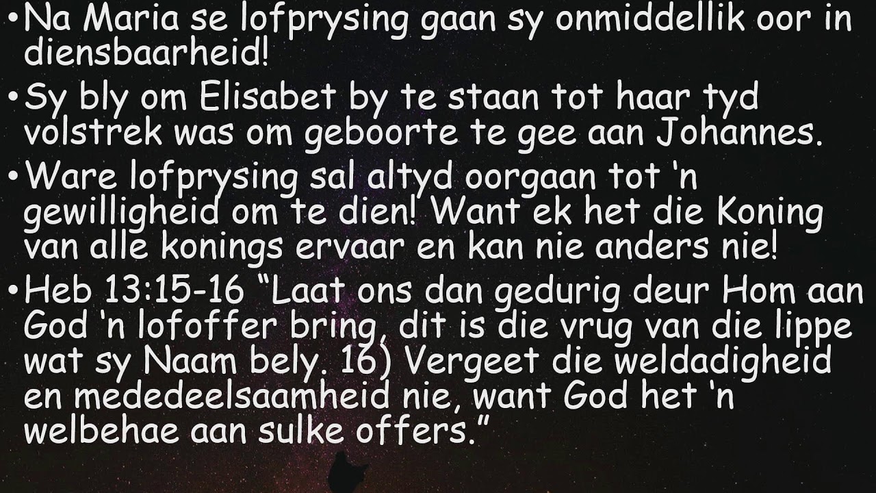 Ds Ruan van Vuuren - 'n seisoen van Lofprysing (Luk 1: 26 - 56)