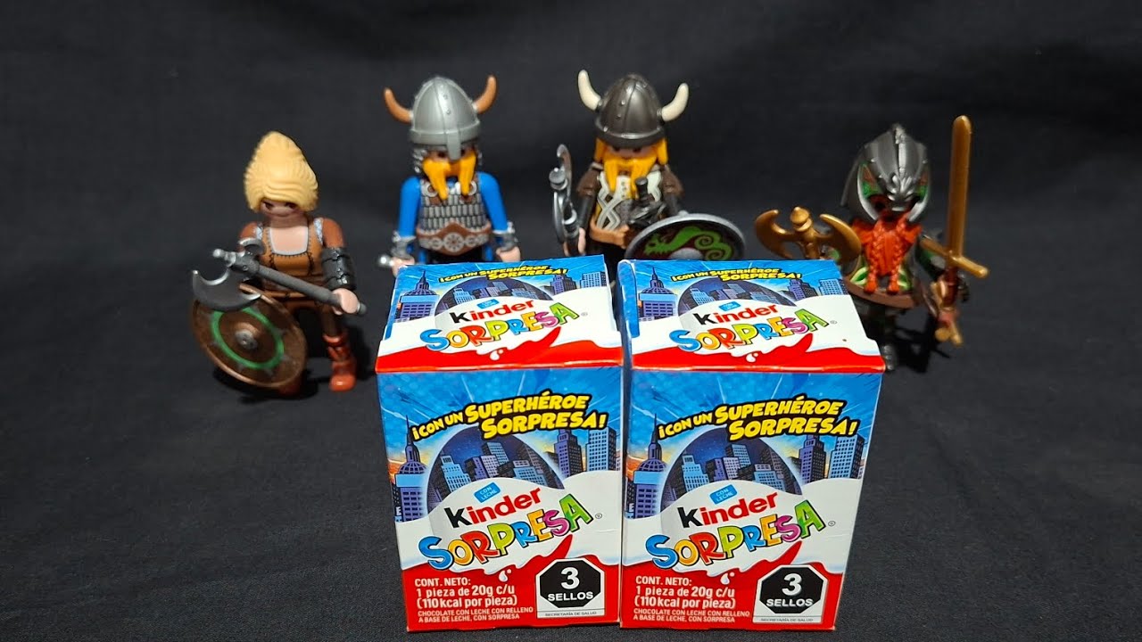 Abriendo mis primeros Kinder sorpresa de Playmobil/DC!!!!