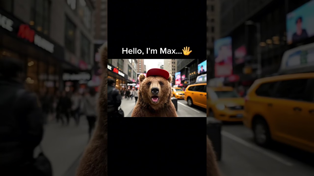 #vlogai #HelloImMax #MaxTheBear #LifeOfMax #BearInTheCity #UrbanBear #AICreator #AICharacter #AIBear