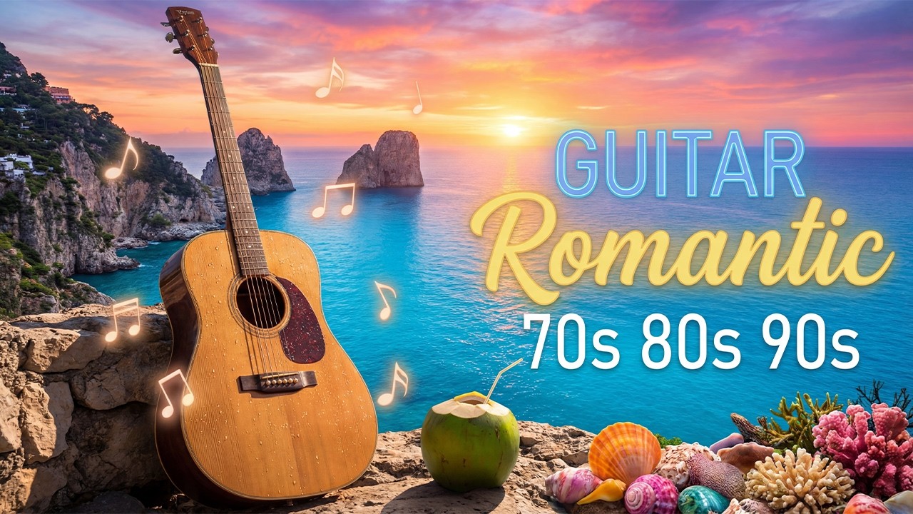 Best Romantic Guitar Love Songs (Intrumental) 🌊 Peaceful Ocean Views for Deep Relaxation