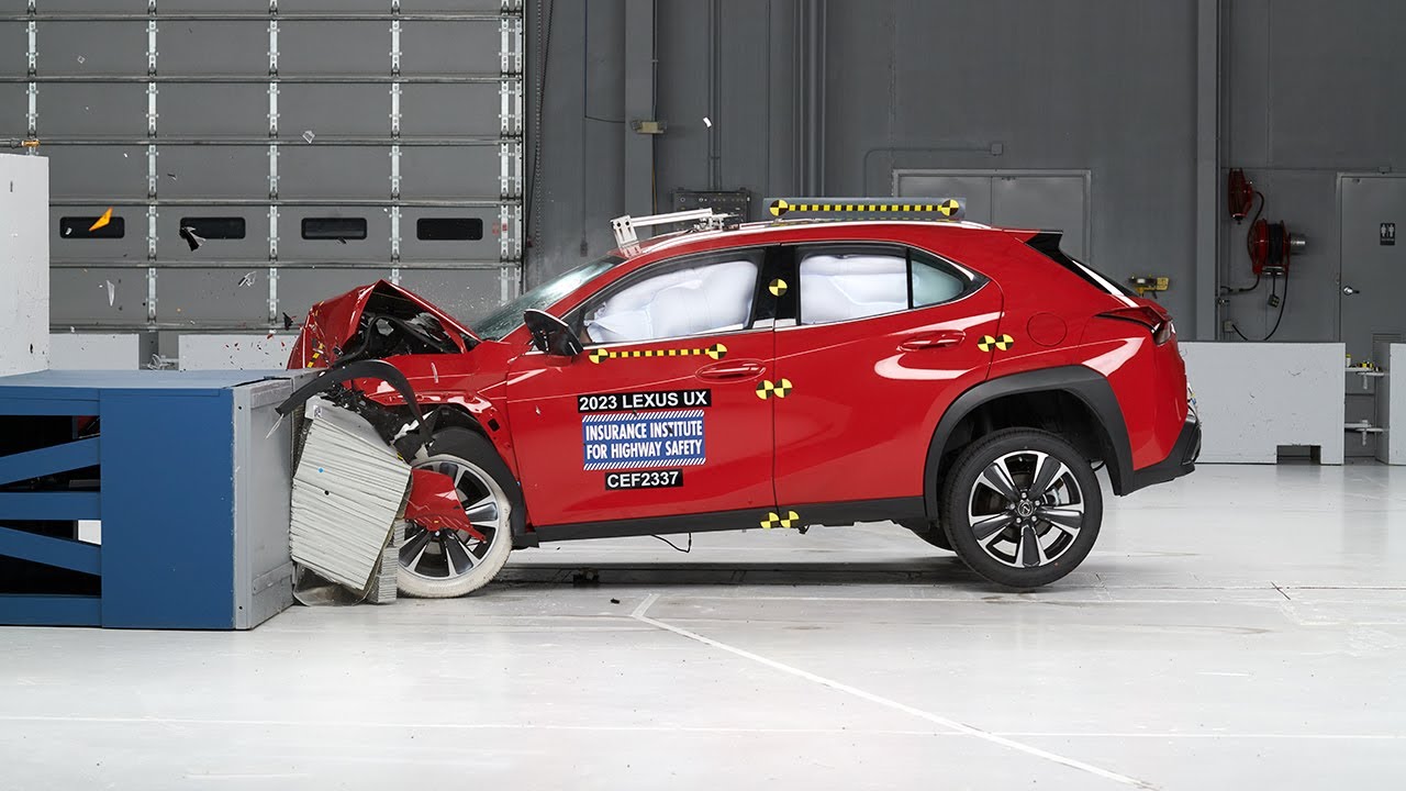 2023 Lexus UX updated moderate overlap IIHS crash test