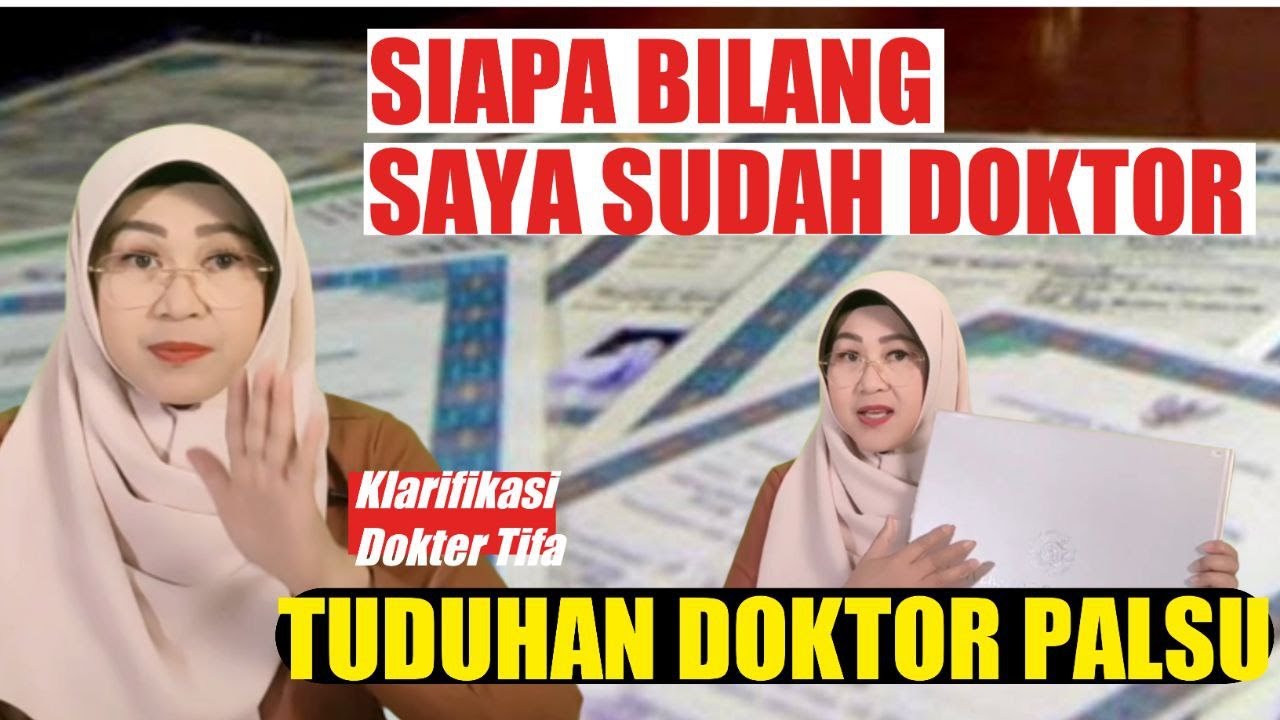 Klarifikasi Dokter Tifa : SIAPA BILANG SAYA SUDAH DOKTOR