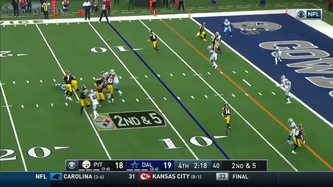 Big Ben to Eric Ebron for a Steelers TD