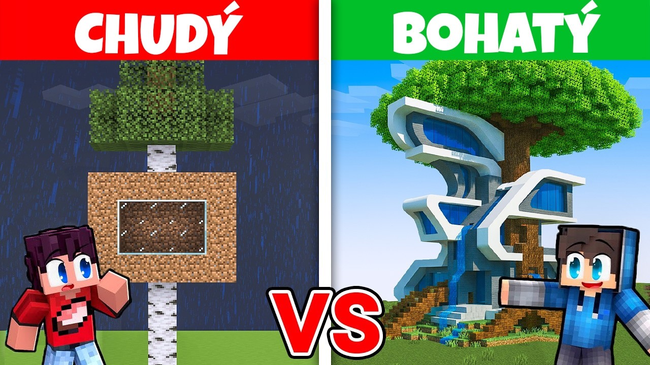 CHUD&Yacute; vs BOHAT&Yacute;: STAVĚN&Iacute; DOMKU NA STROMĚ!