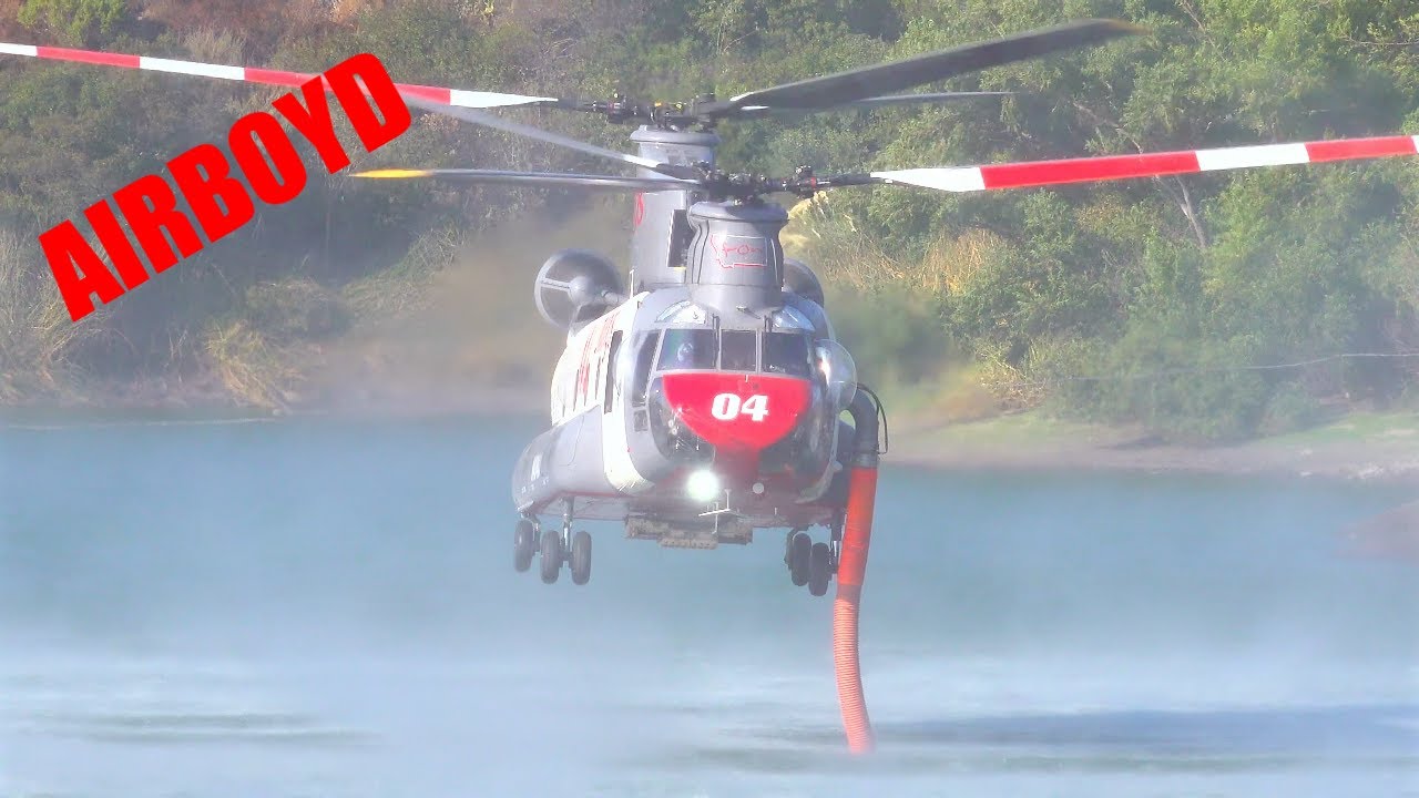 BFS Chinook CH-47D • Dove Canyon Reservoir • Airport Fire Response