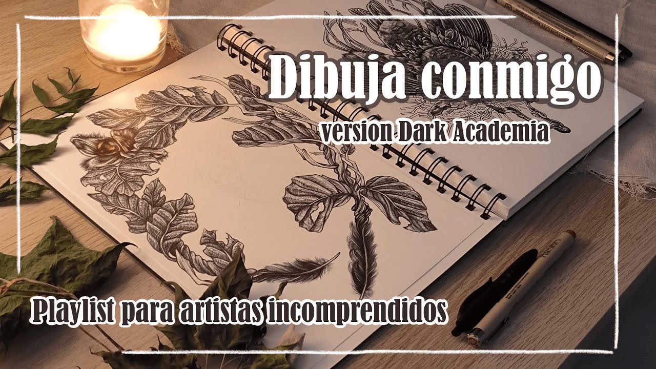 Dibuja conmigo 🌼 | Playlist Dark Academia | pov: eres un artista incomprendido en una tarde de otoño