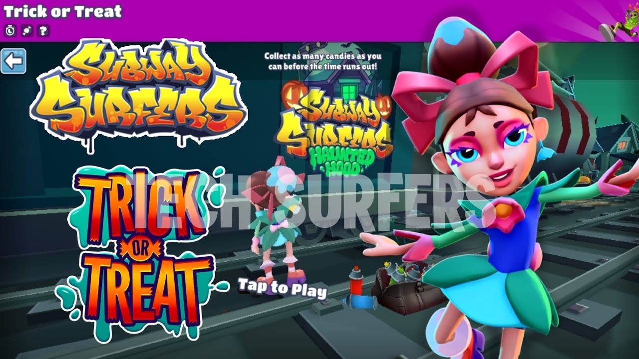 Subway Surfers Trick or Treat Challenge with Ribbon - Gameplay