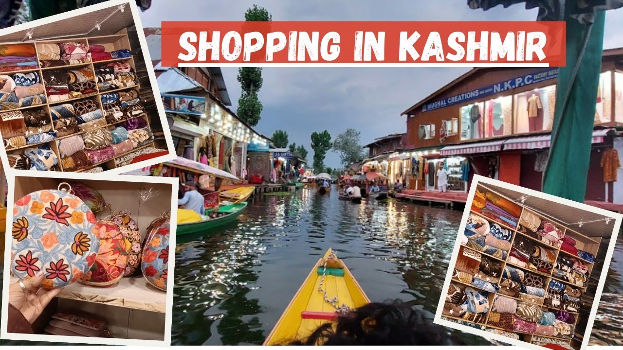 SHOPPING MARKETS IN SRINAGAR । MEENA BAZAR AT DAL LAKE ।@foodandfootstepsbysangeeta 