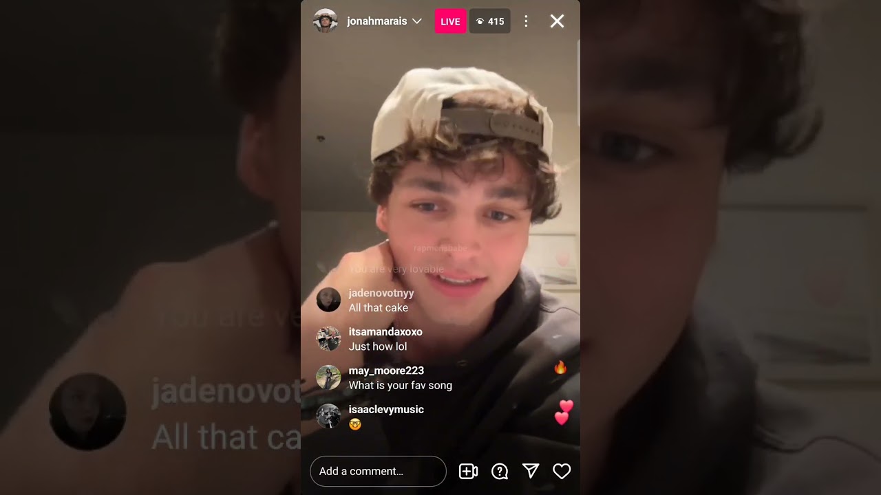 FULL Jonah Marais Instagram Live Stream || 01.18.25